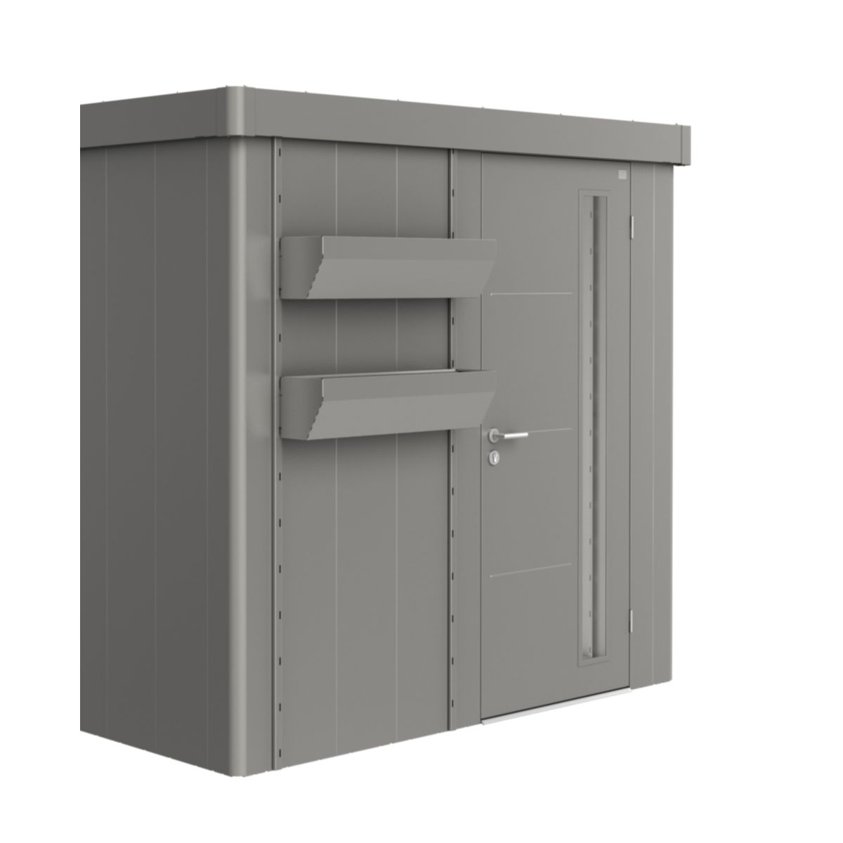 Biohort FloraBoard zu Gerätehaus Neo quarzgrau-metallic