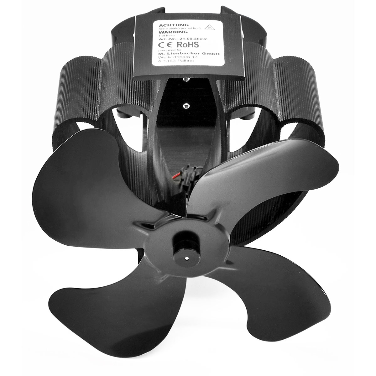 Ofenventilator schwarz 17 x 13 x 18 cm Bild 3