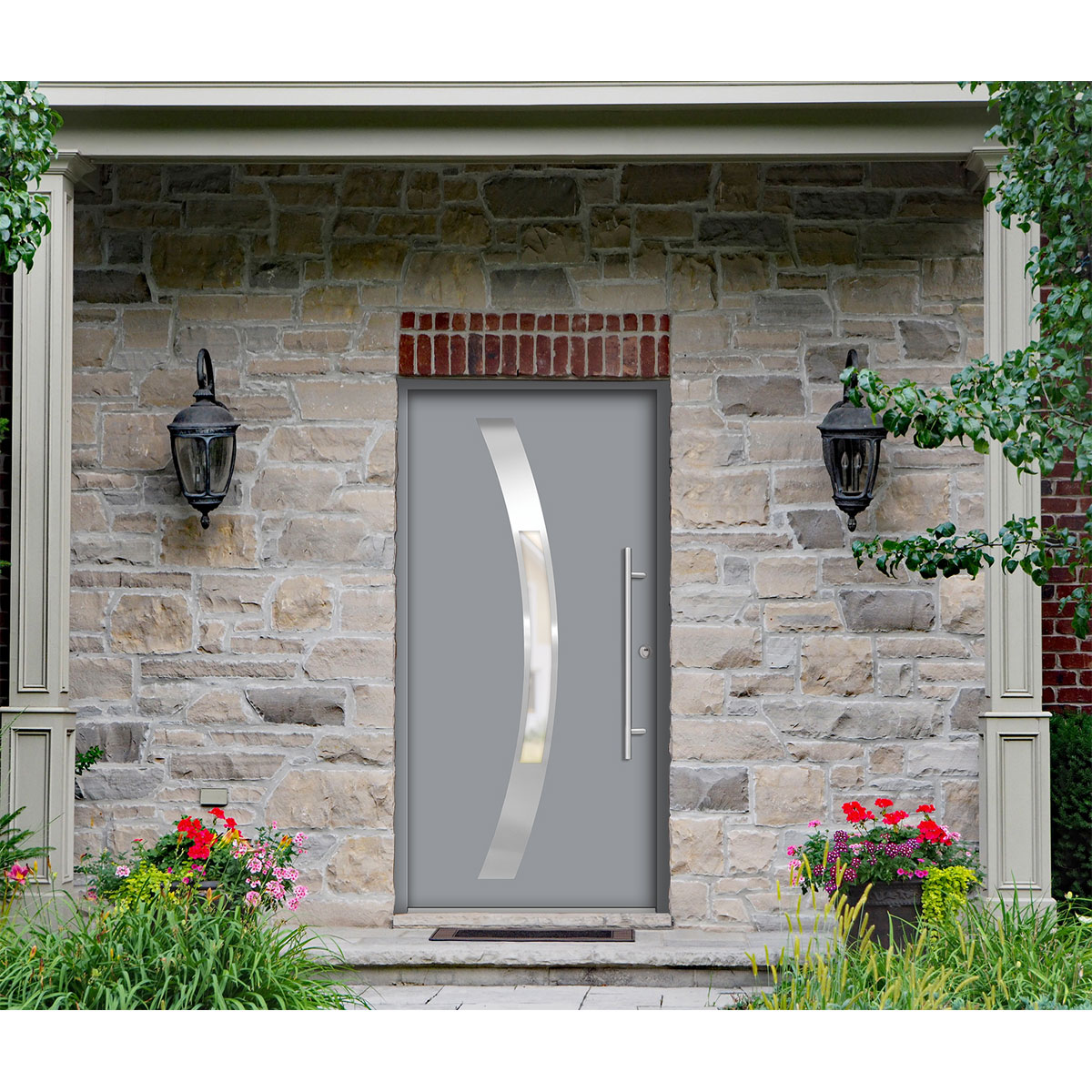 SplenDoor  Premium-Haustür Passivedoor Goeteborg RC2 energiesparend einbruchsicher grau 110 x 210 cm rechts Bild 2