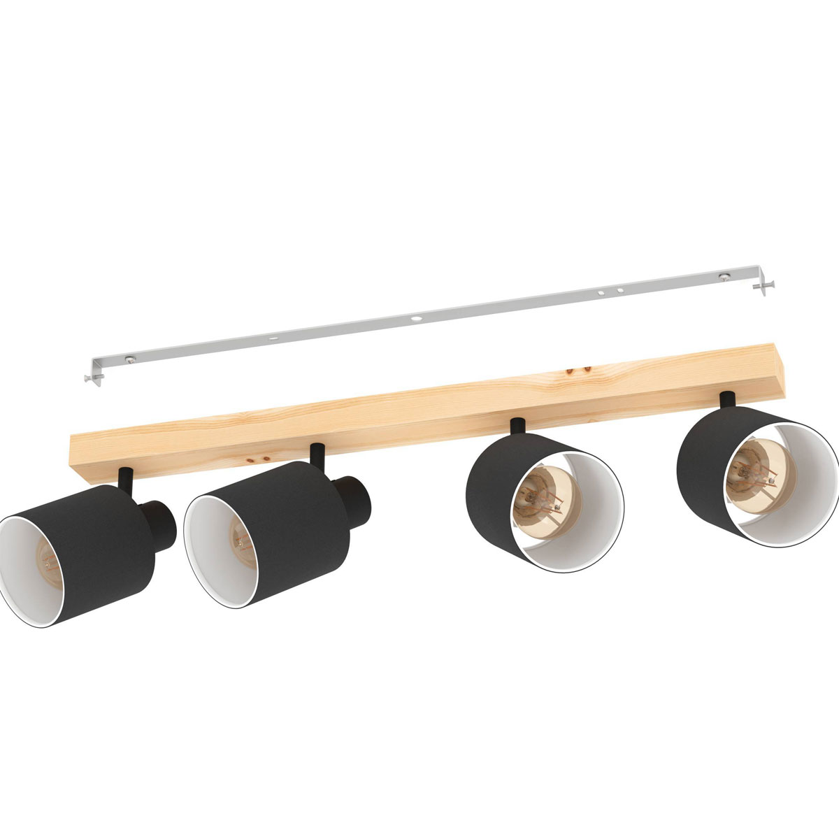 Eglo  LED Deckenspot Batallas 4-flammig schwarz Bild 2