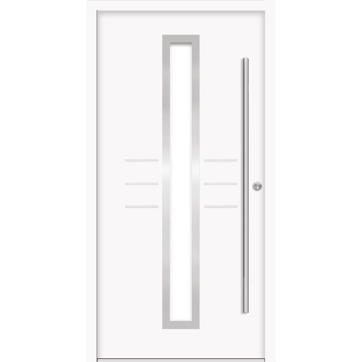 SplenDoor Premium-Haustür Passivedoor Lund energiesparend weiss 110 x 210 cm rechts