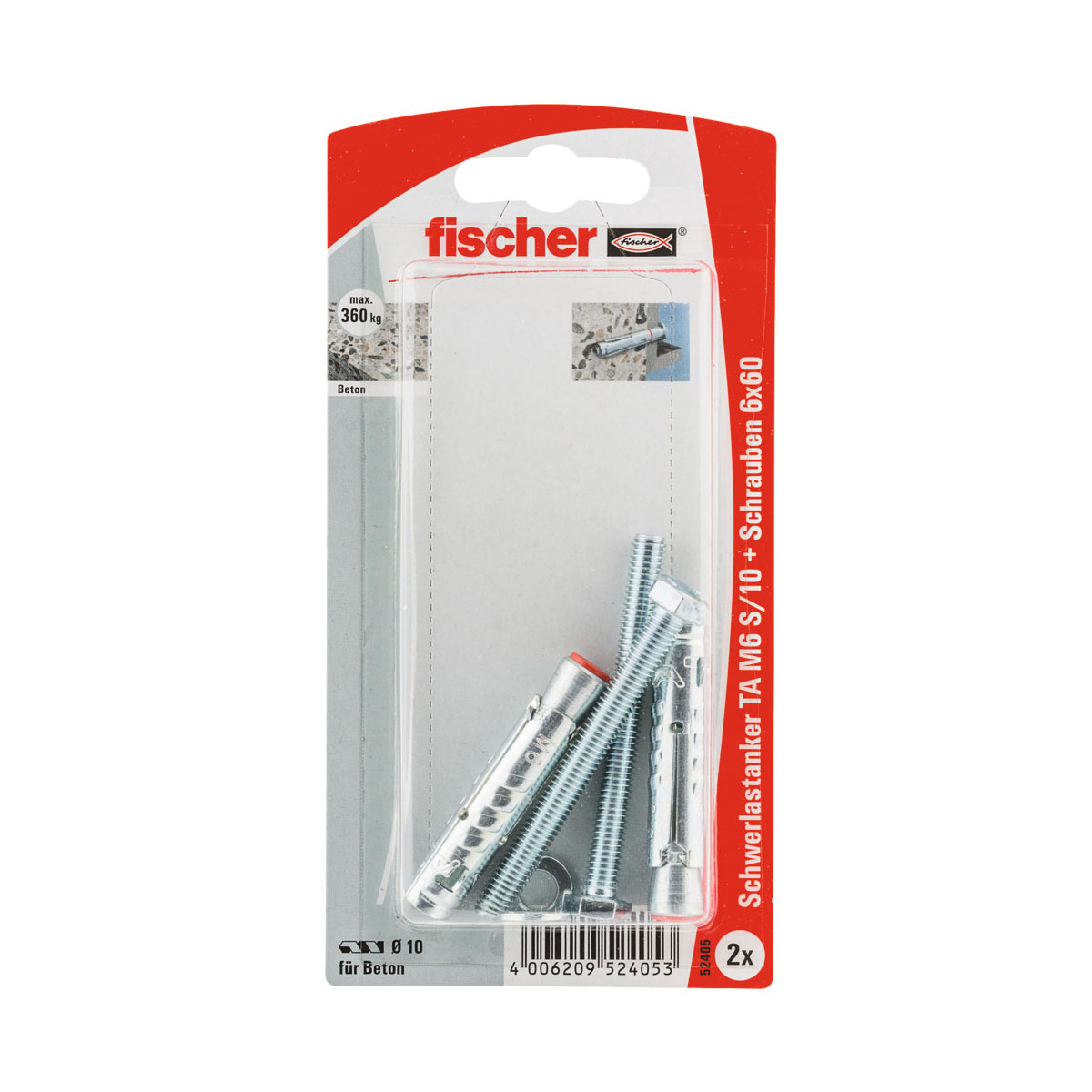 Fischer  Schwerlastanker TA M6 S/10 2 Stück