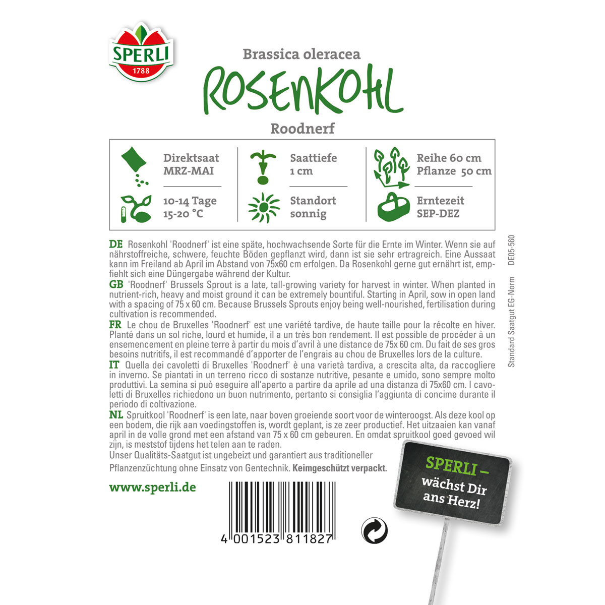 Sperli Rosenkohl Roodnert Bild 2