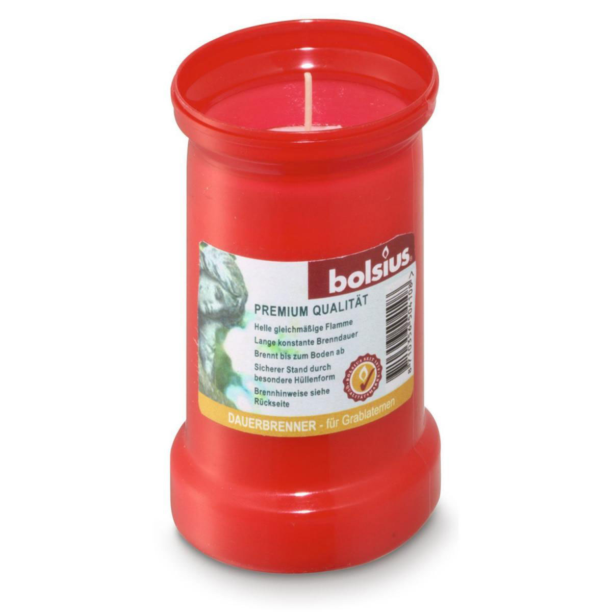 Bolsius Grablicht 10,6 cm rot