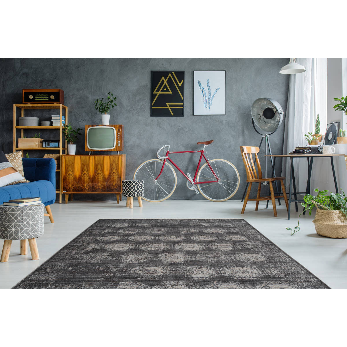 Fransenteppich „Baroque 700“, anthrazit Bild 2