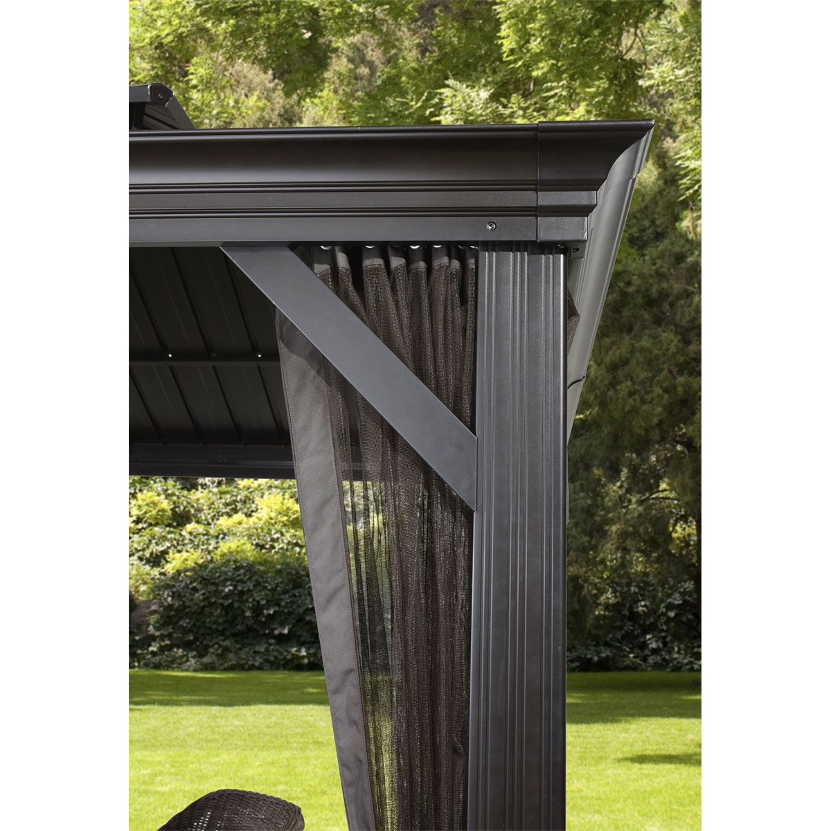 Sojag Pavillon Messina 1012 inkl. Moskitonetz 298x363x291,5cm Anthrazit Bild 8