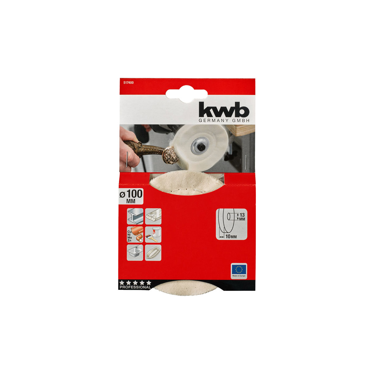 kwb  Schwabbelscheibe Durchmesser 100 mm Bild 3