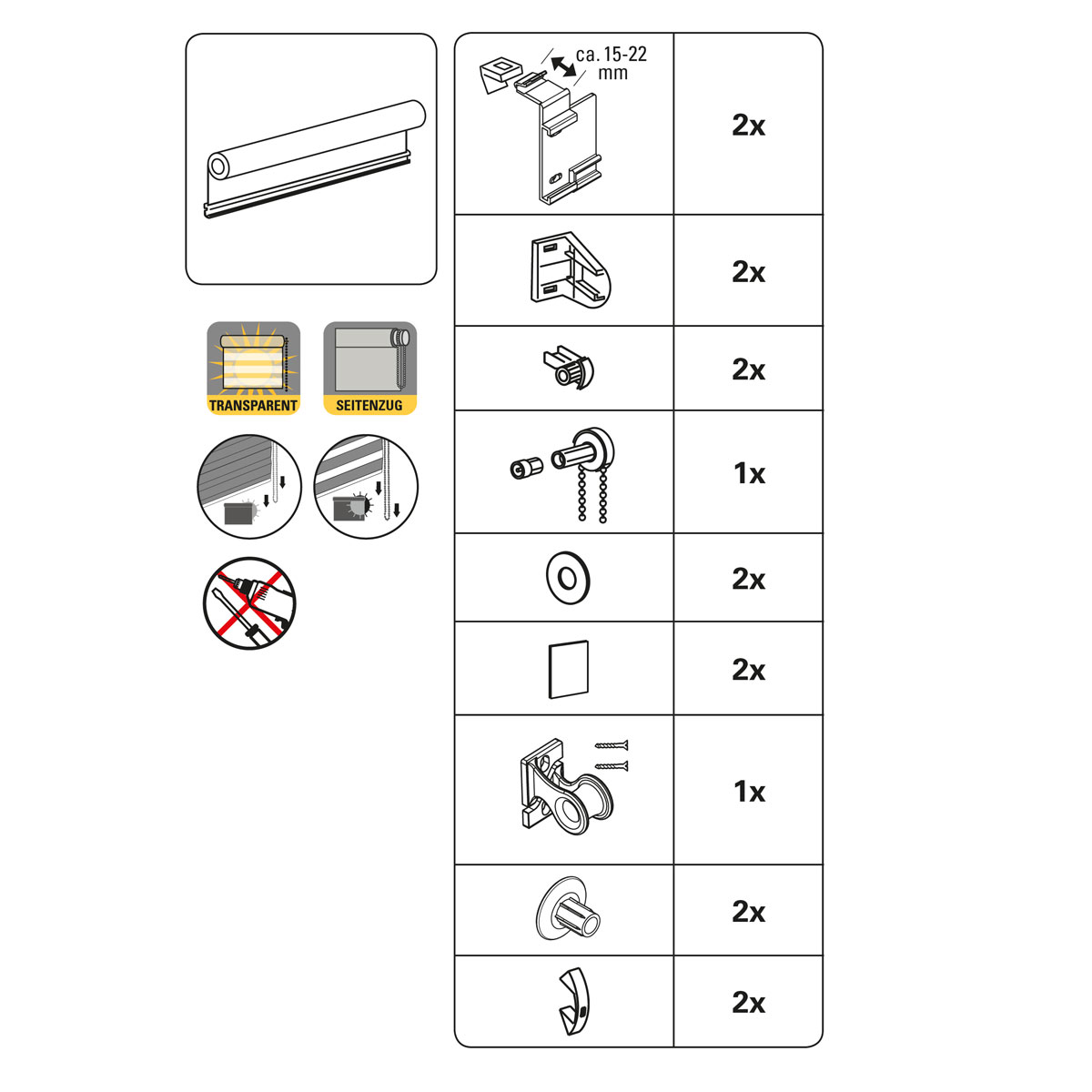 Gardinia Doppelrollo grau 100 x 150 cm Bild 12