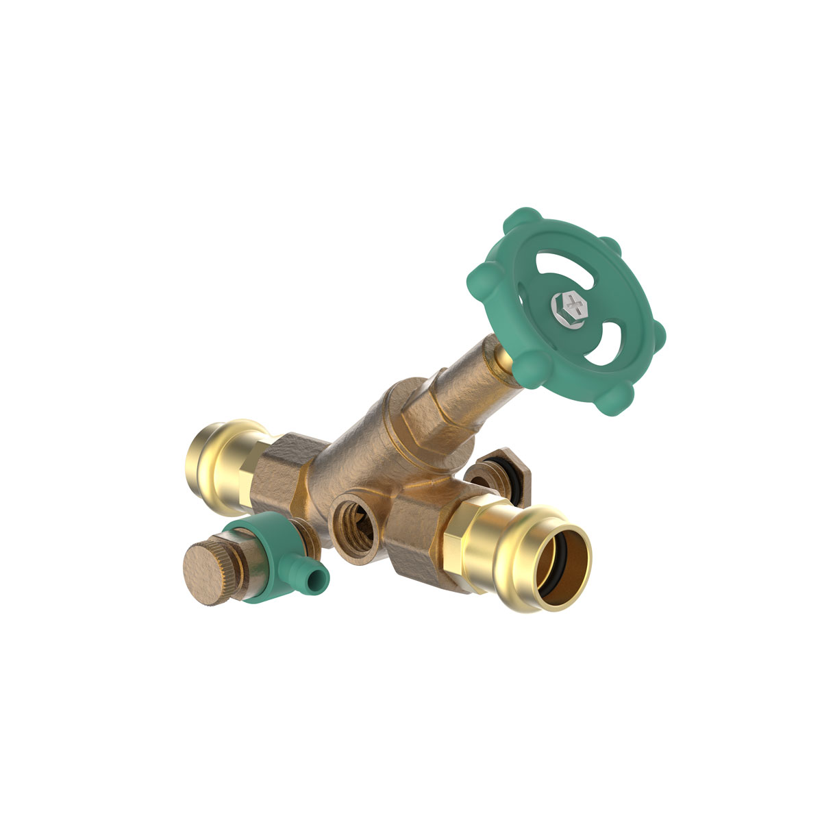 Kirchhoff Schraegsitzventil 22 mm mit Entleerung V-Press