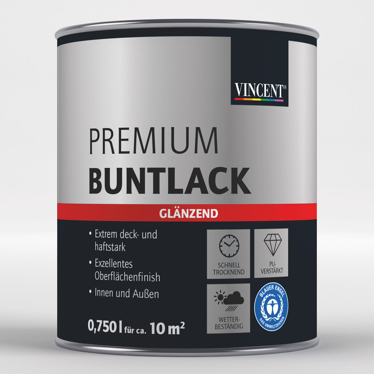 Vincent Premium Buntlack Wolkenblau glänzend 750 ml