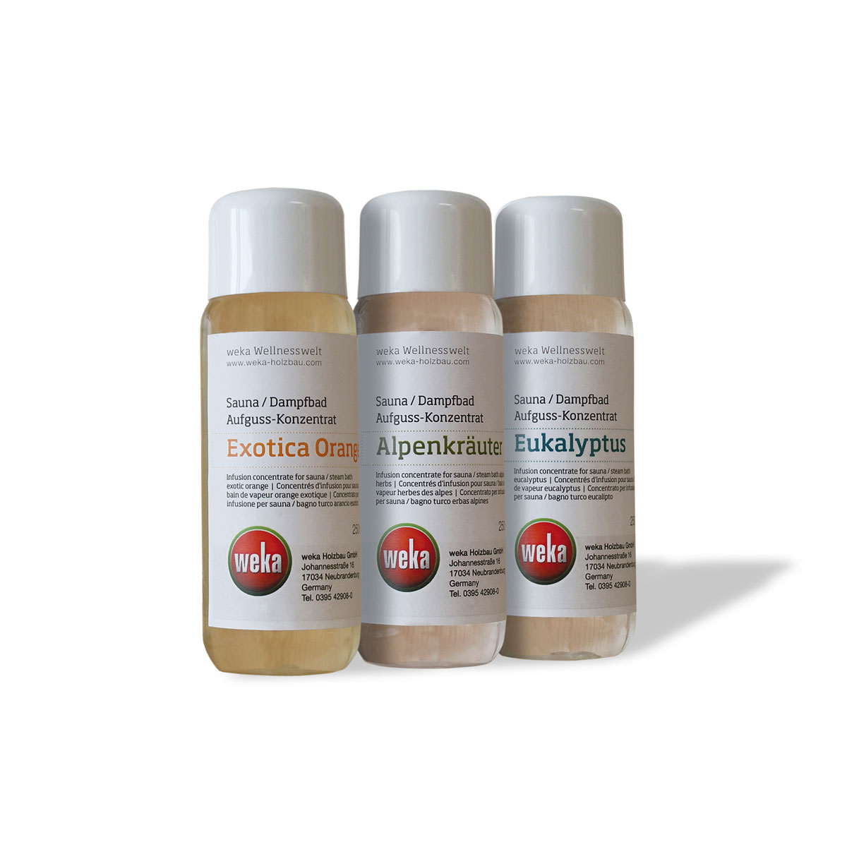 Weka Sauna- und Dampfbaddüfte, 3er-Set