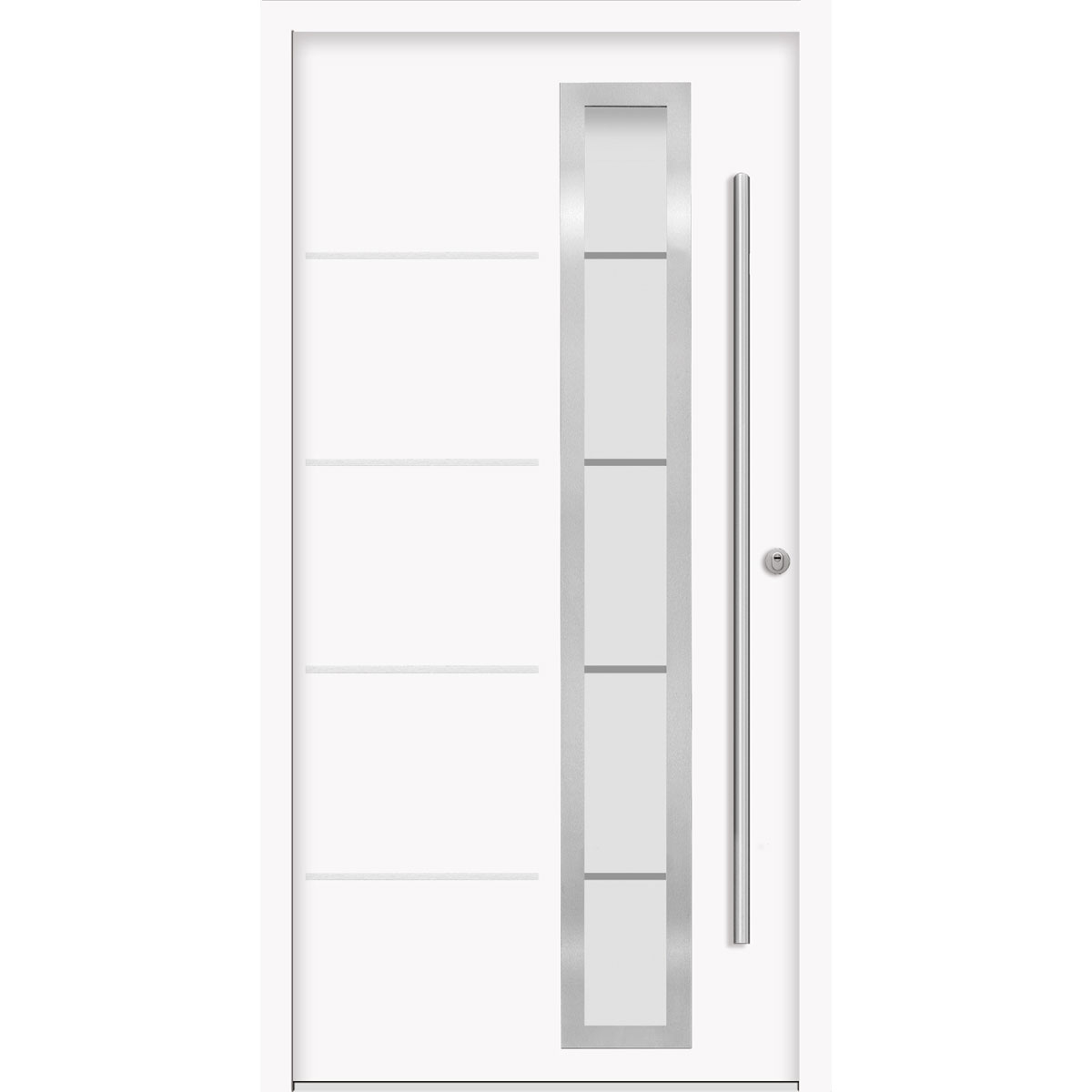 SplenDoor Premium-Haustür Passivedoor Uppsala RC2 energiesparend einbruchsicher weiss 100 x 210 cm rechts