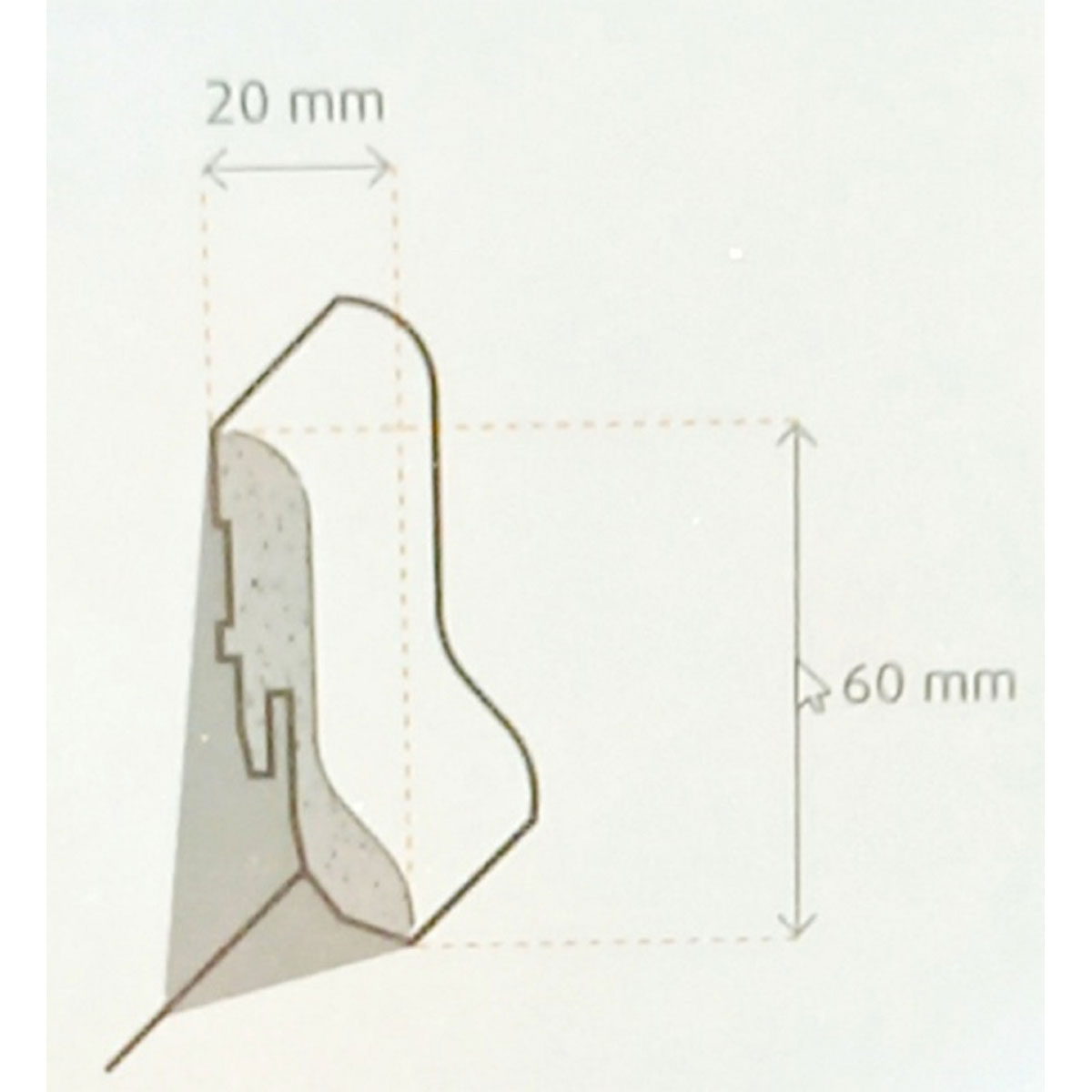 Clip-Parkettleiste SL 60 250 cm weiß Bild 2