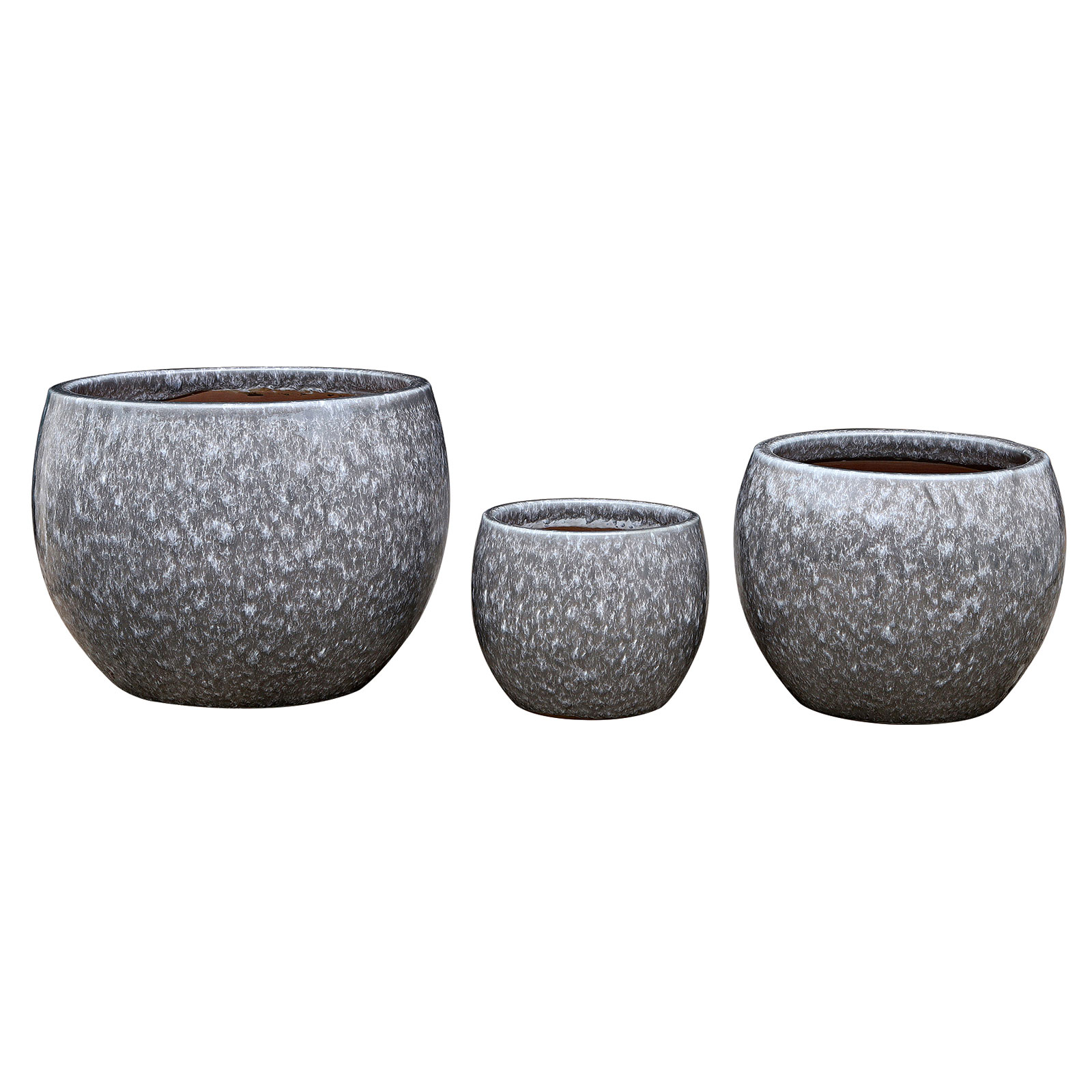 Haveson Pflanztopf Glasierter Stein LxBxH 21 x 21 x 17 cm Bild 2