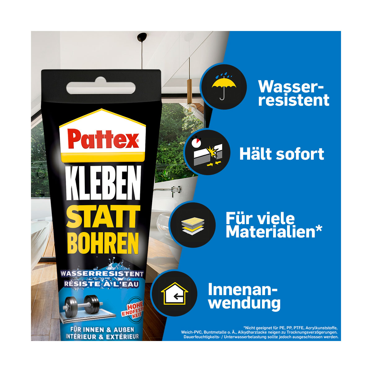 Pattex Montagekleber Kleben statt Bohren Wasserresistent 142 g Bild 2