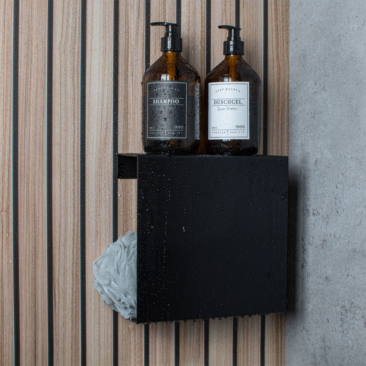 Schulte  Duschablage zum Kleben Größe L mattschwarz Bild 3