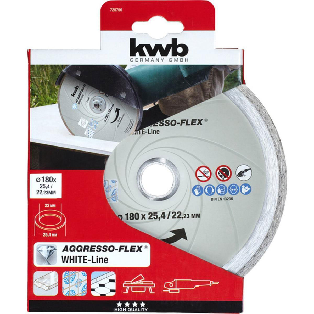 kwb  Trennscheiben Aggreso Flex White Line Diamant Durchmesser 180 mm Bild 2