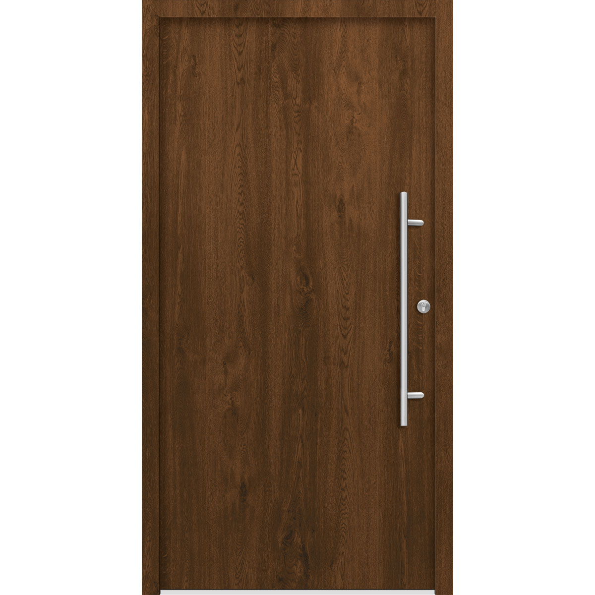 SplenDoor Premium-Haustür Passivedoor Ribe energiesparend nussbaum 100 x 200 cm rechts