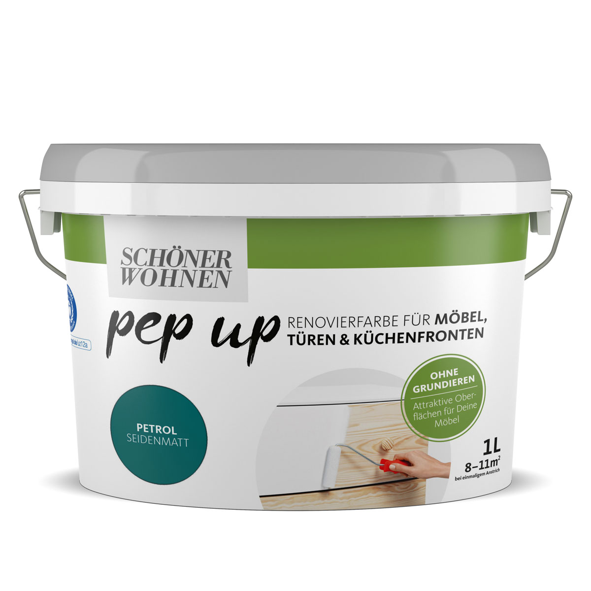 Schöner Wohnen Farbe pep up Petrol für Möbel Türen und Küchenfronten 1 L