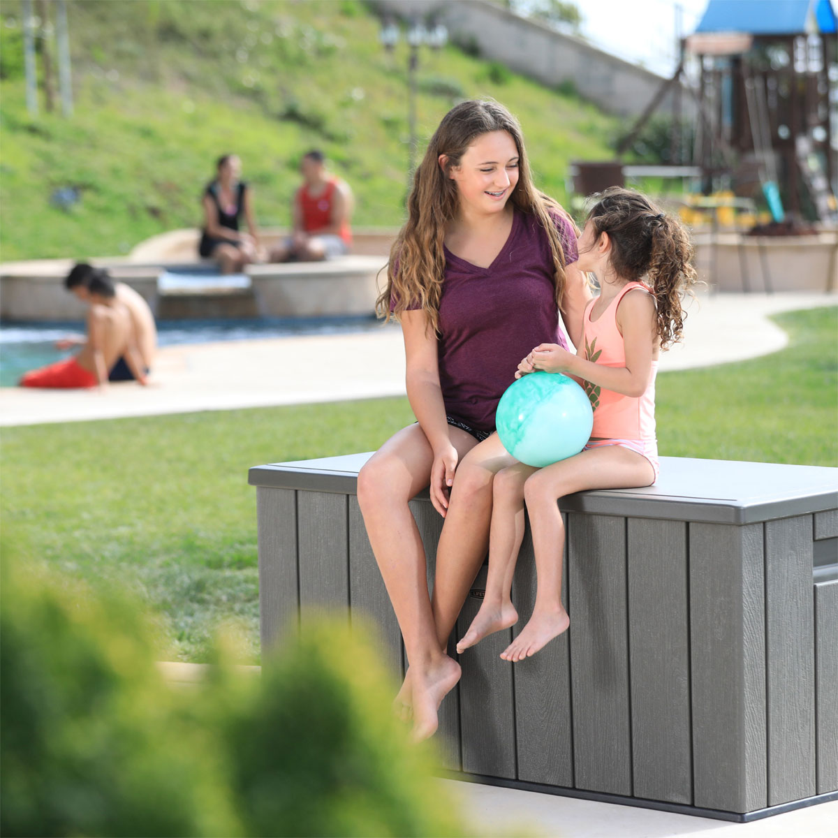 Lifetime Kissenbox 570 L 71,9x150,7x69,1cm Grau Bild 5