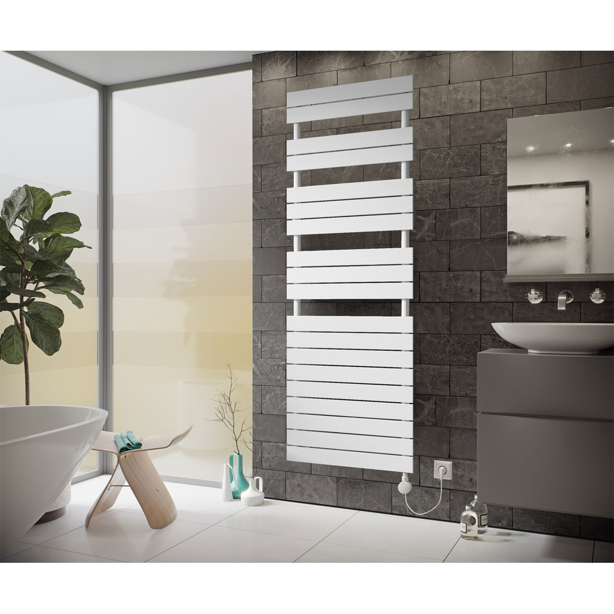 Ximax  Elektrischer Handtuchwärmer P2 1720 x 600 mm 900 Watt Typ 5 Weiß Bild 1