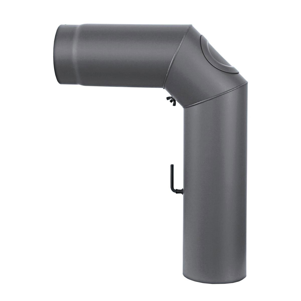 MyFireTool Rauchrohr 90 Grad Ø 150 mm grau 2 mm