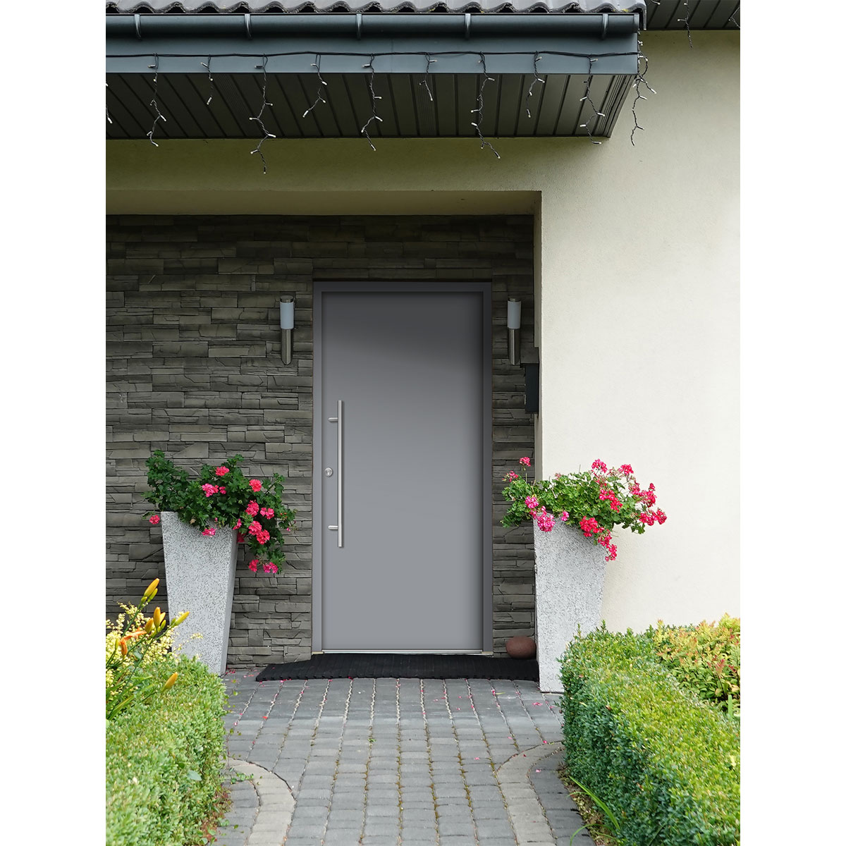 SplenDoor  Premium-Haustür Passivedoor Ribe energiesparend grau 100 x 210 cm links Bild 2