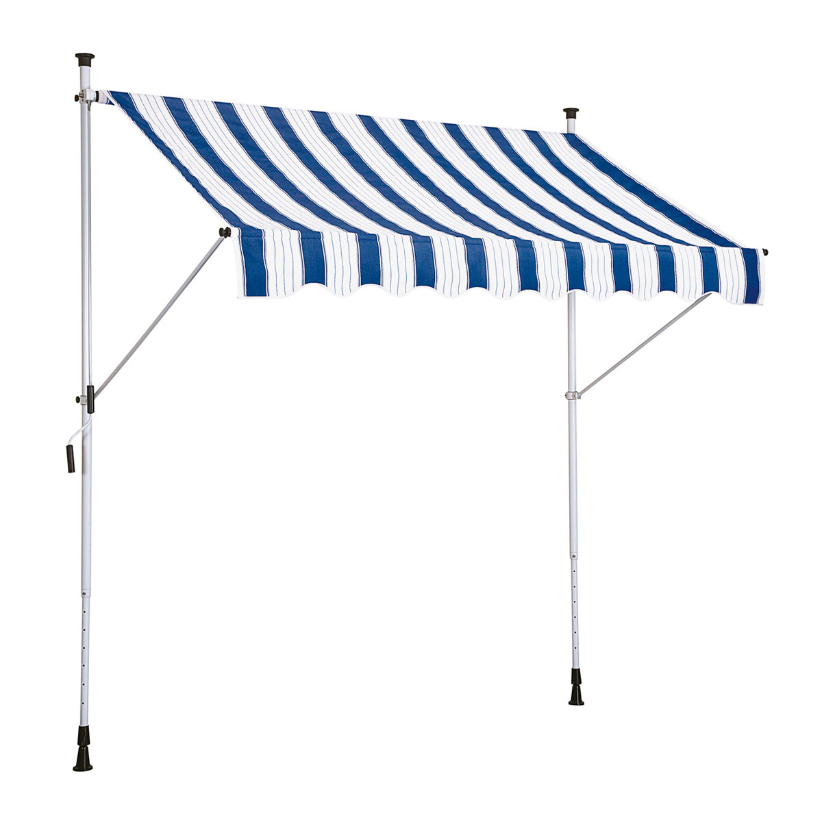 Durabil  Fallarm-/Balkonmarkise Lyon blau-weiss 300 x 120 cm