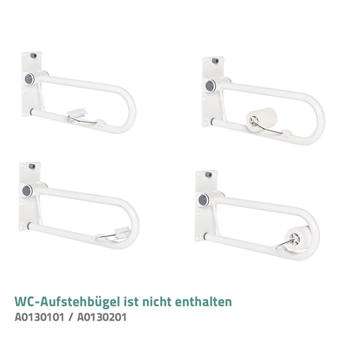 Ridder  WC-Papierhalter für WC-Aufstehbügel klappbar Bild 5