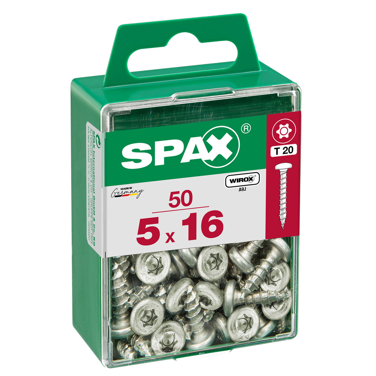Spax Universalschraube WIROX Rundkopf 5 x 16 mm Torx 50 Stück Spax Universalschraube WIROX Rundkopf 5 x 16 mm Torx 50 Stück