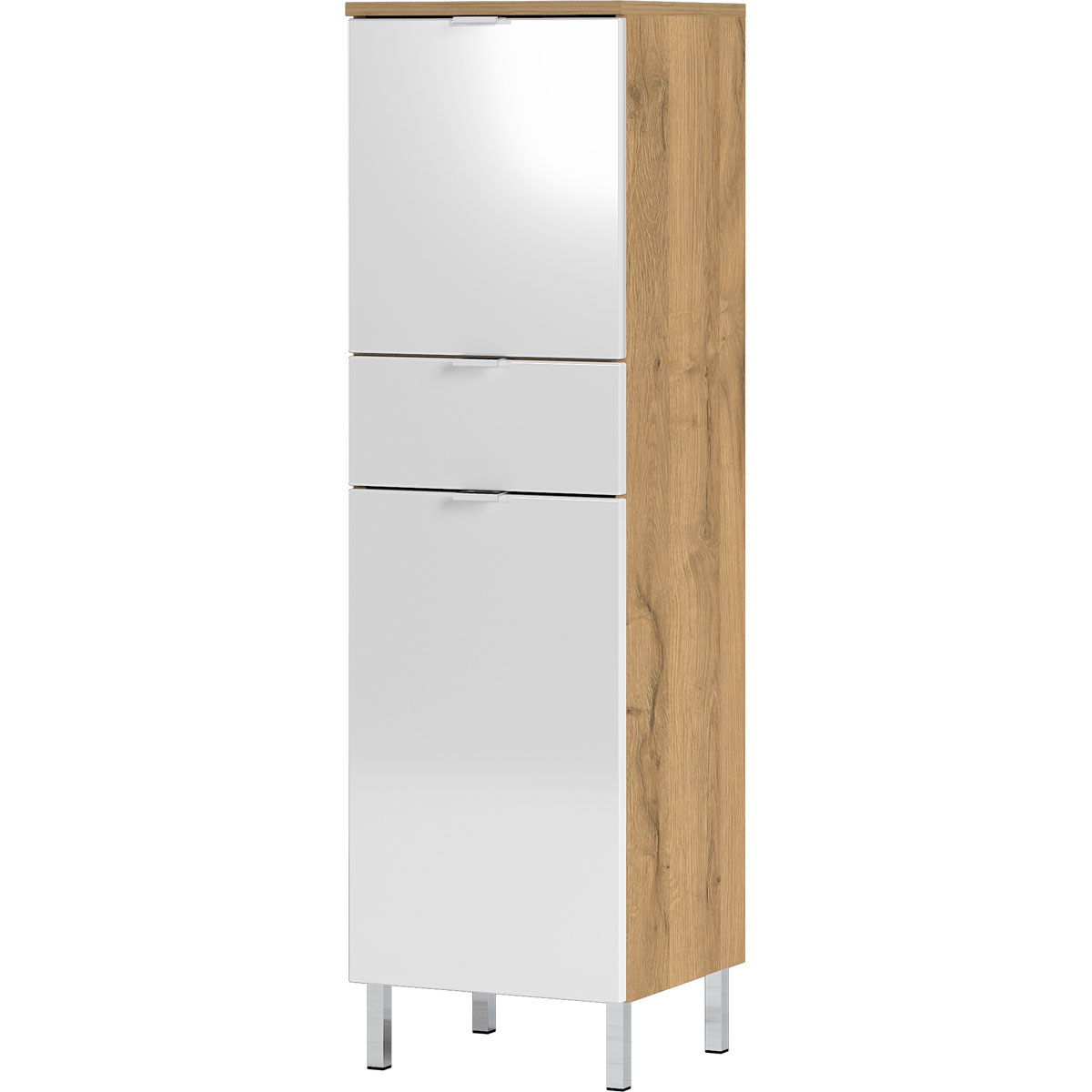 Schrank Maureen 1 Schubkasten 34 x 120 x 34 cm Grandson-Eiche-Nachbildung/weiß