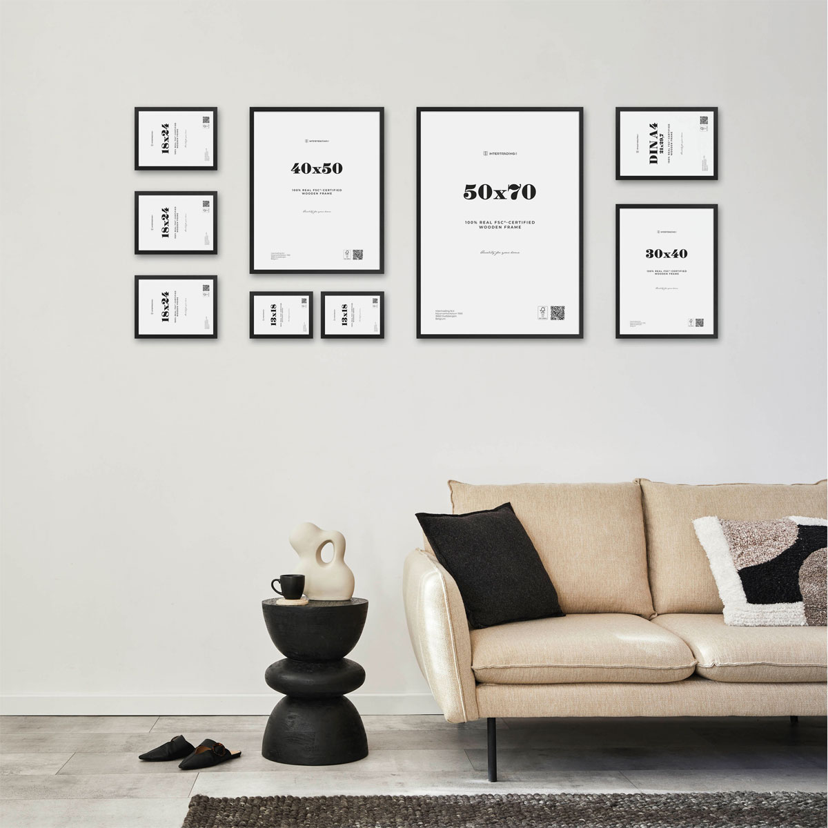 Bilderrahmen Riga 40x50 cm schwarz Bild 2