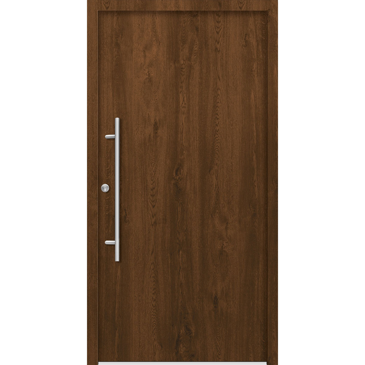 SplenDoor  Premium-Haustür Passivedoor Ribe energiesparend nussbaum 100 x 210 cm links
