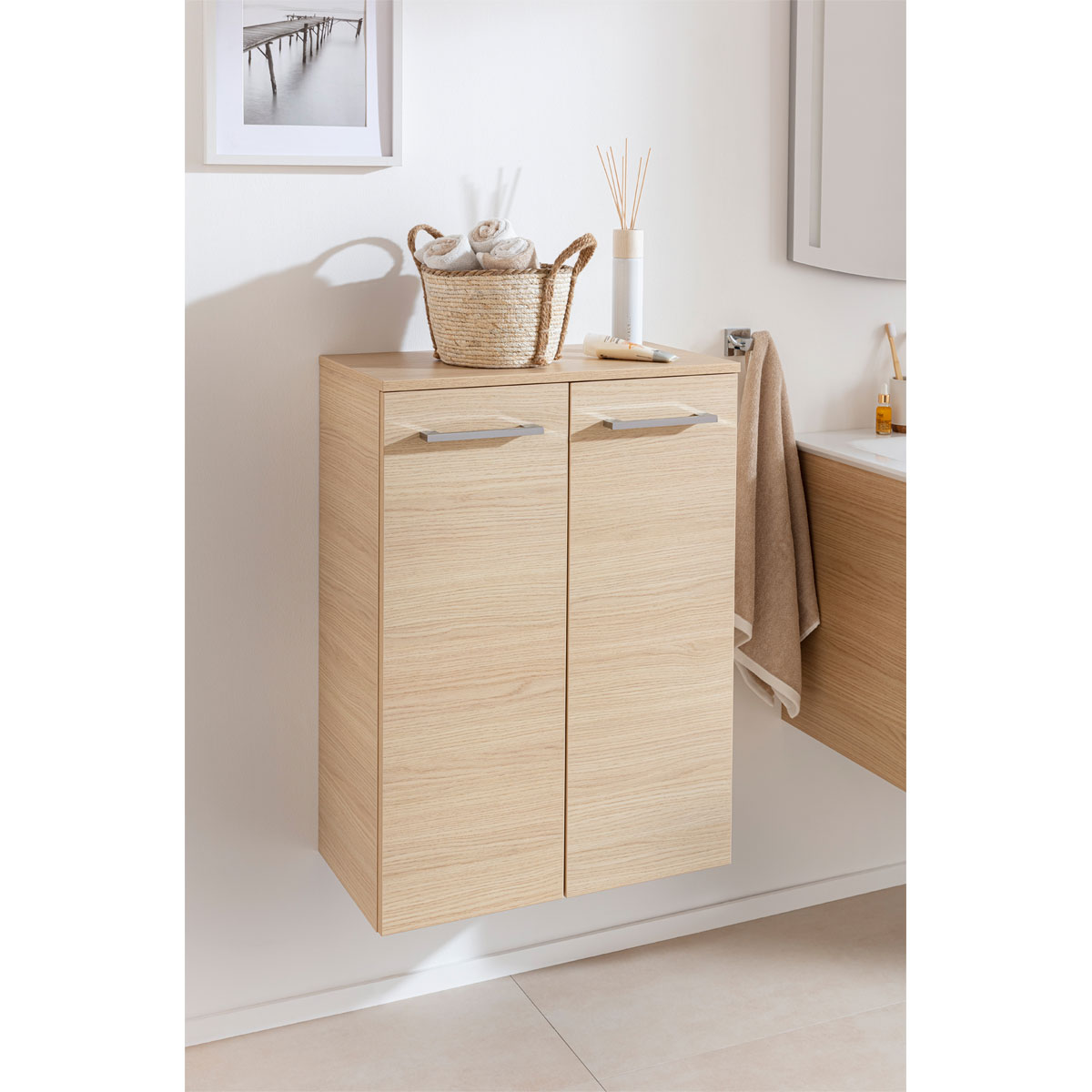 Fackelmann  Doppel-Midischrank B.Style 602 x 826 x 320 mm Sandeiche Bild 4