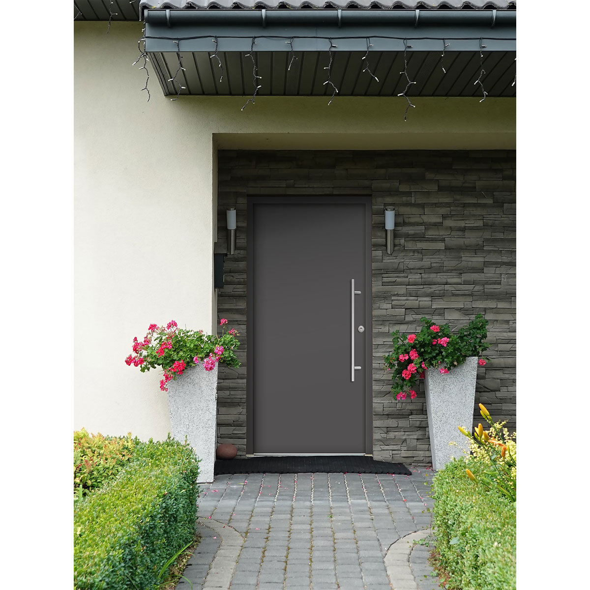 SplenDoor  Premium-Haustür Passivedoor Ribe RC2 energiesparend einbruchsicher anthrazit 100 x 210 cm rechts Bild 2
