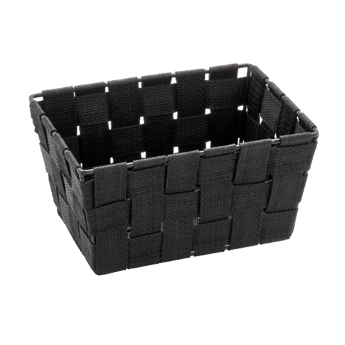 Wenko Aufbewahrungskorb Adria schwarz rechteckig