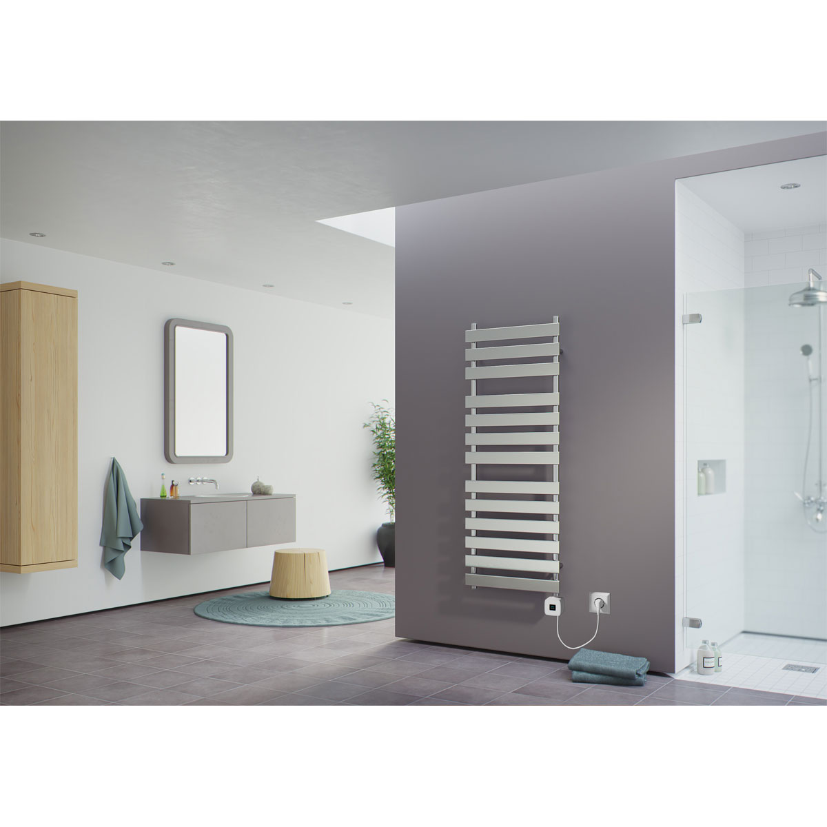 Ximax  Elektrischer Handtuchwärmer C7 1300 x 500 mm 300 Watt Typ 7 Chrom Bild 1