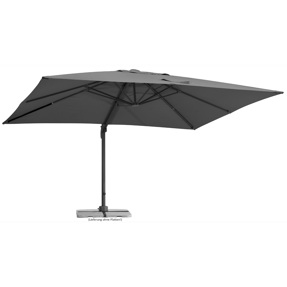 Schneider Schirme Sonnenschirm Rhodos Grande 400 x 300 cm anthrazit Bild 5