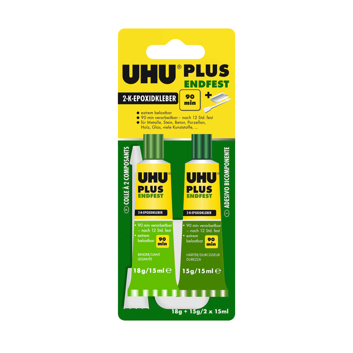 UHU Zwei-Komponenten-Klebstoff plus endfest 33 g