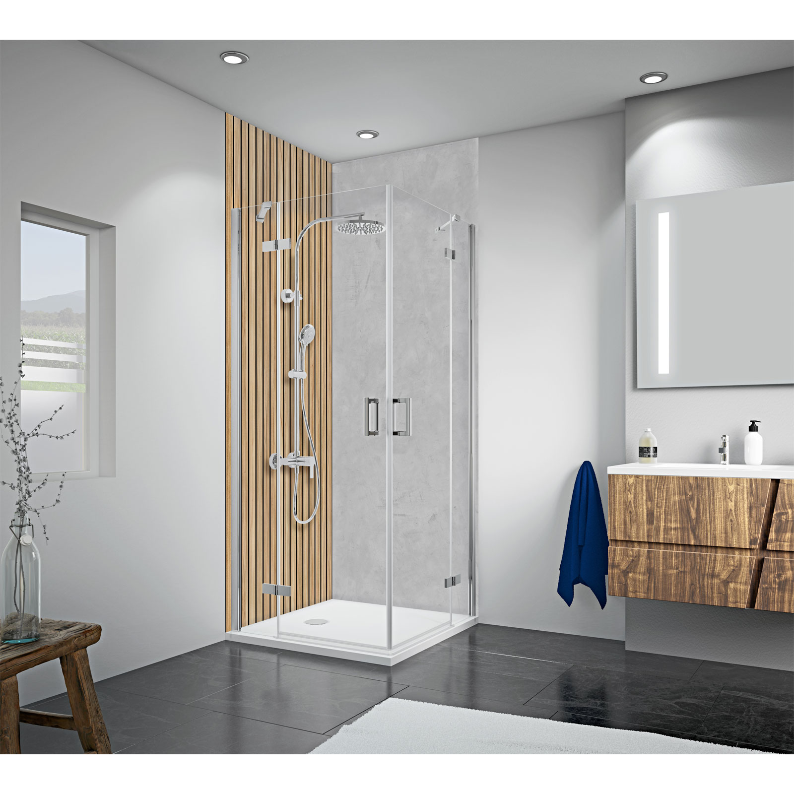 Panorama Duschwand Scandi horizontal 100 x 210 cm Bild 2