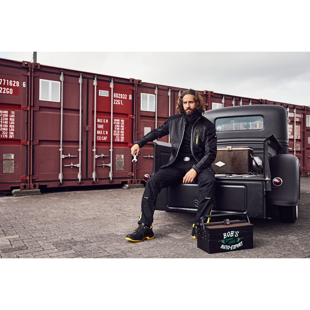 Terrax Workwear Arbeitshose schwarz gelb Gr. 54 Bild 2