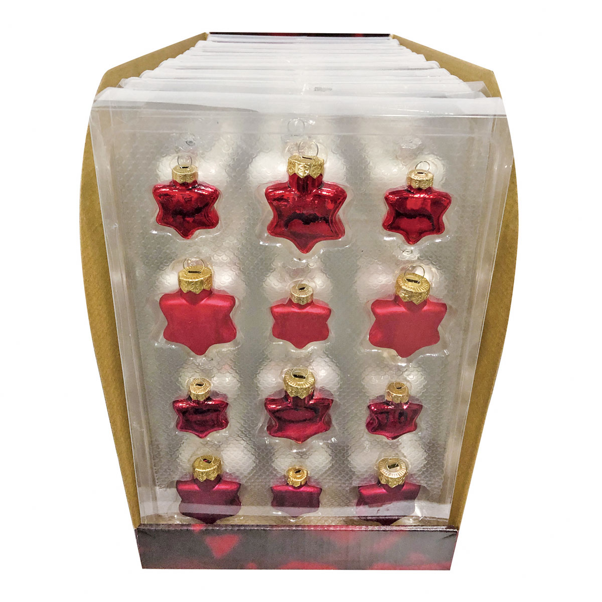 Glasornamente Stern rot