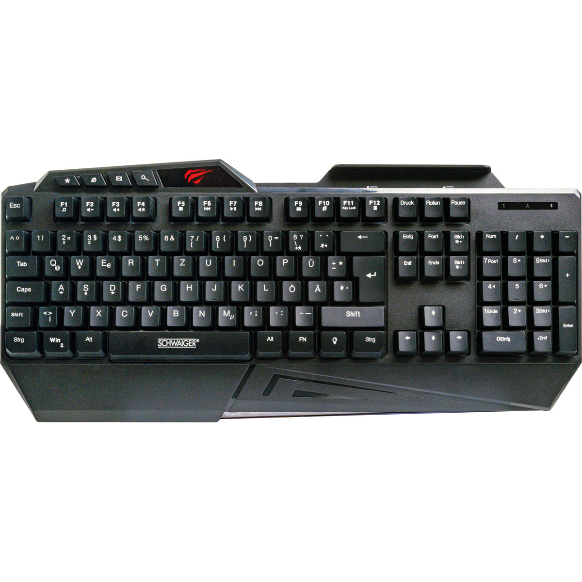 Schwaiger  Gaming Tastatur mit Farbwechsel-LED