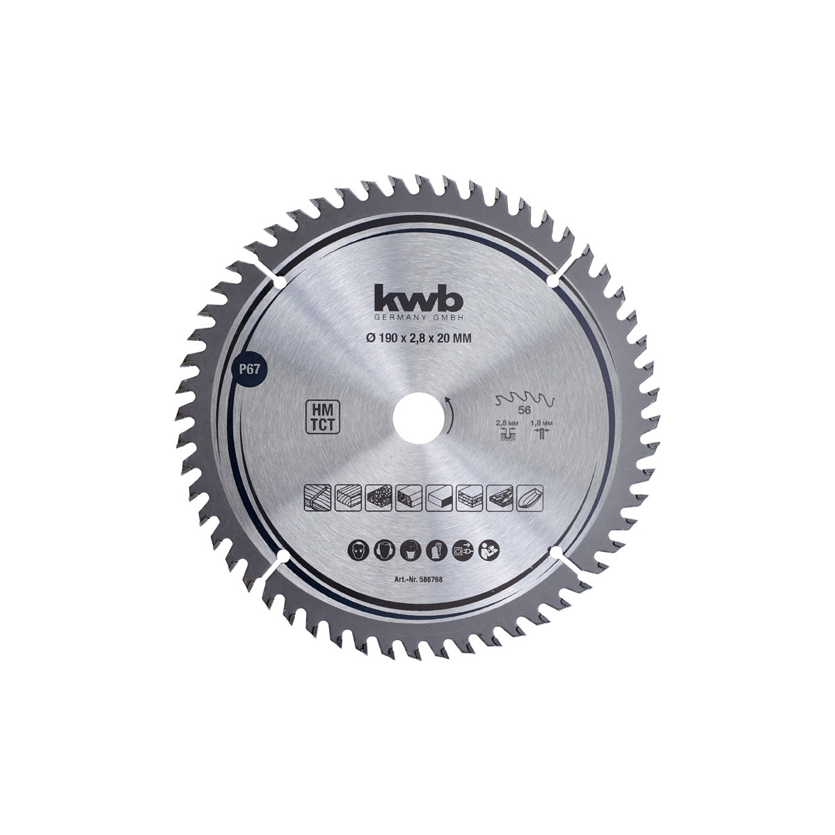 kwb  Präzisions-Kreissägeblätter für Handkreissägen Durchmesser 190x20 mm Bild 1