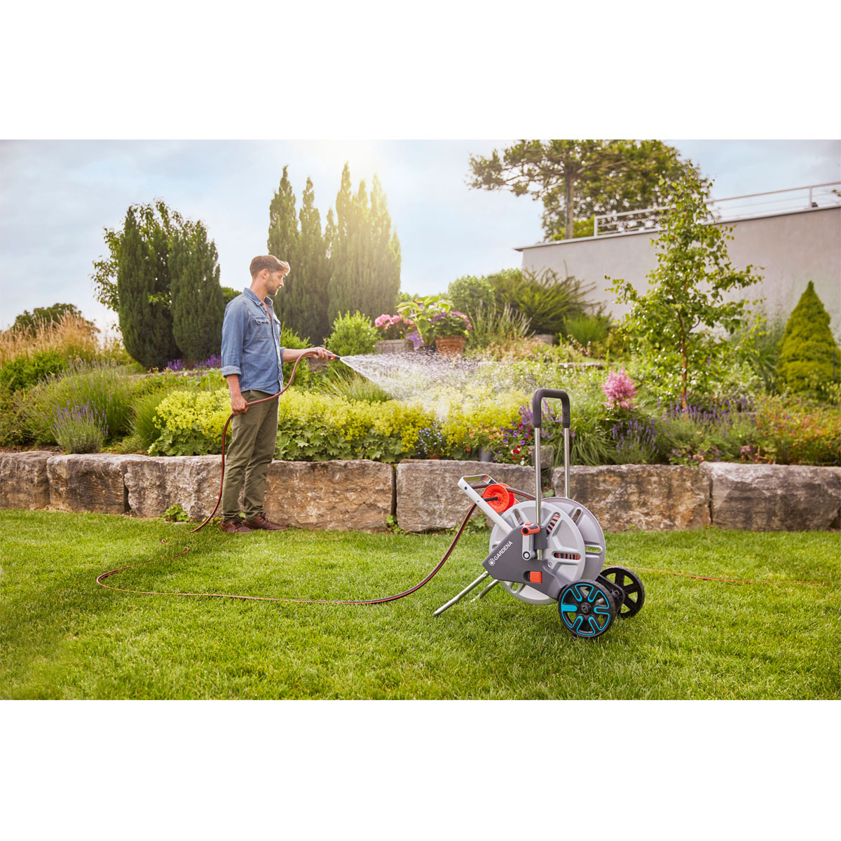 Gardena Schlauchwagen AquaRoll M Metall 227049