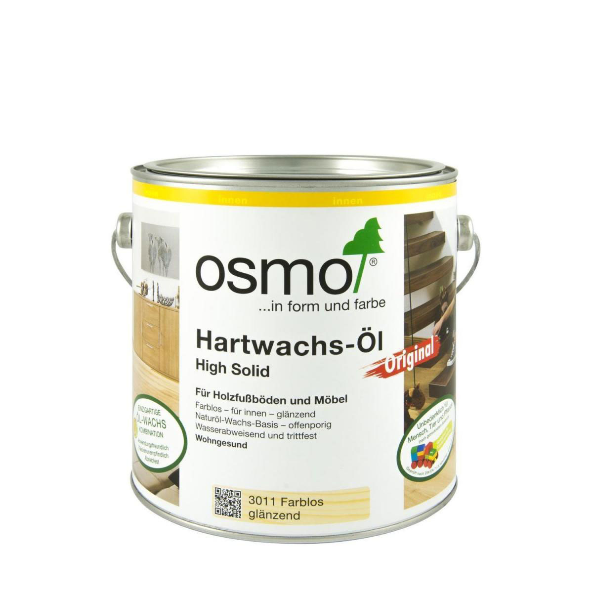 Osmo Hartwachs-Öl farblos Glänzend 2,5 L Bild 2