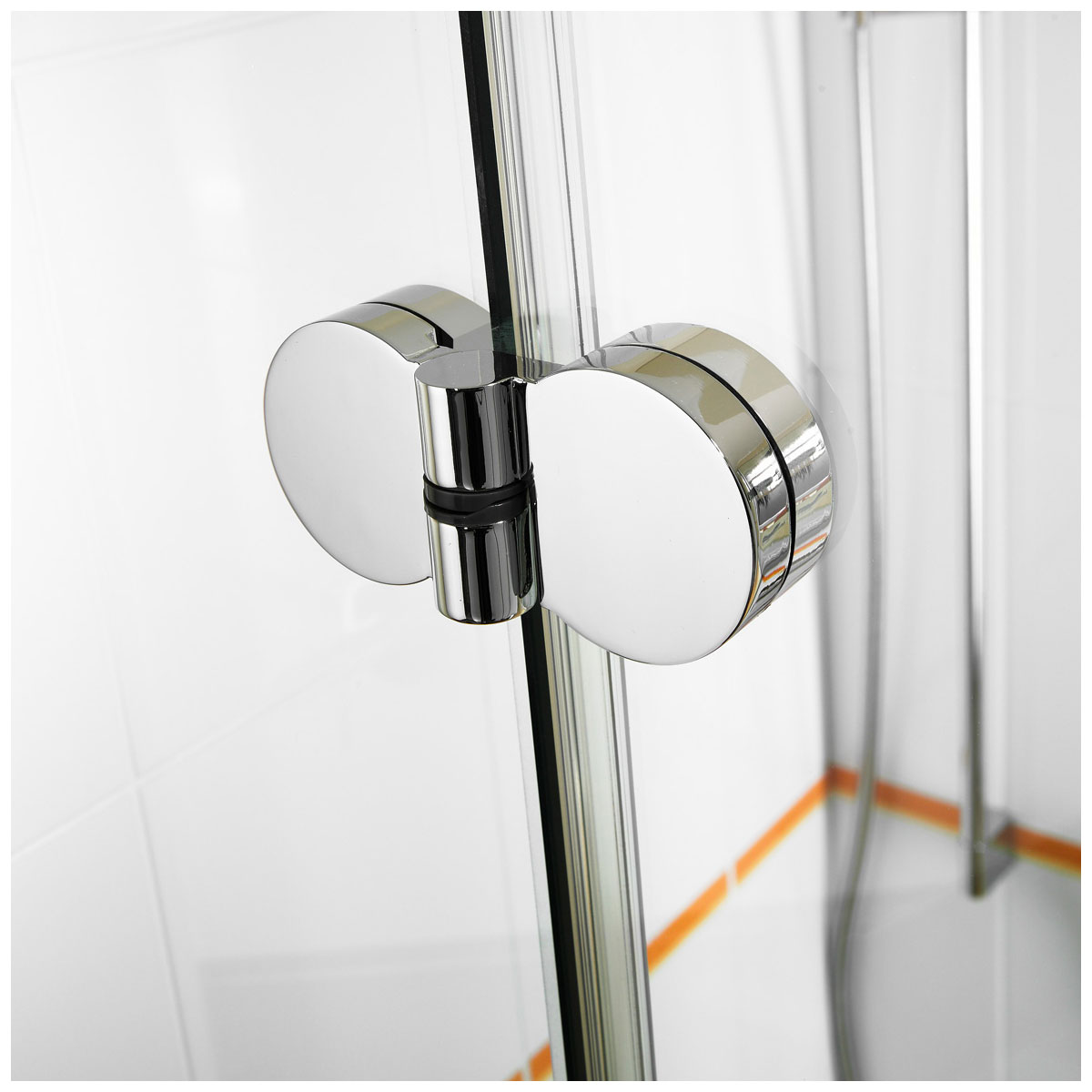 Breuer  Seitenwand Elana Komfort Drehfalttür 2-teilig Anschlag rechts alu silber matt Klarglas 1000 mm Bild 5