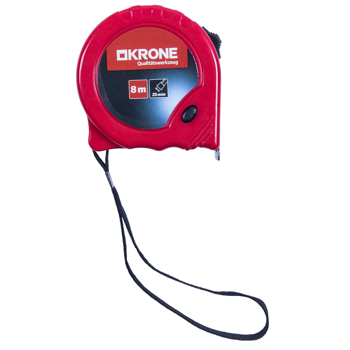 Krone  Rollbandmaß 8m/25 mm.Stopptaste e