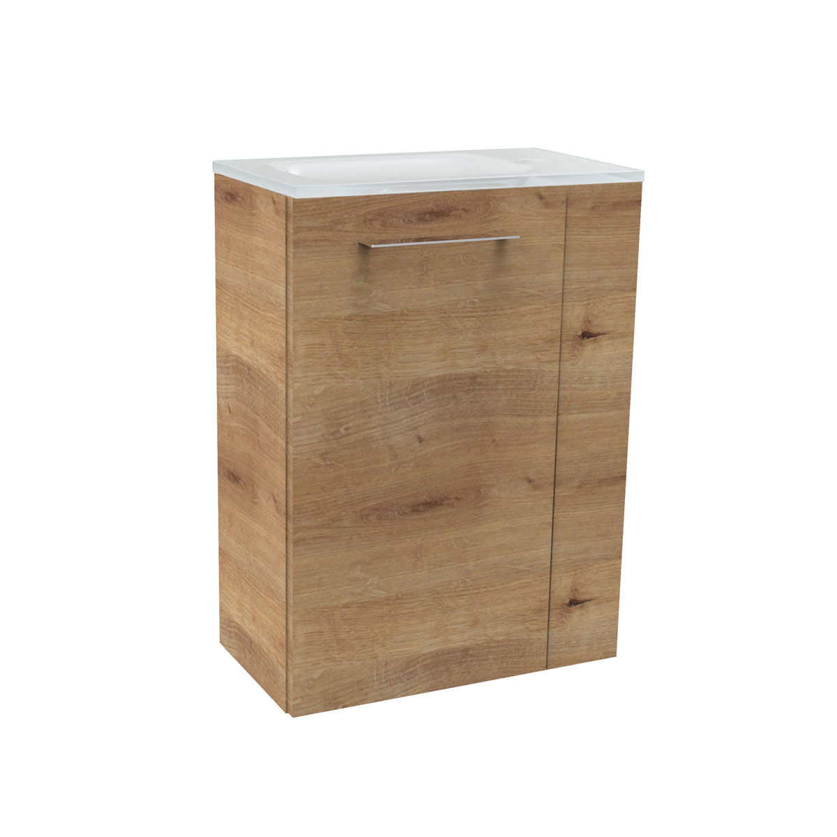 Fackelmann  Gäste-WC Glasbecken SBC 450 x 97 x 250 mm Weiß links wie rechts verwendbar Bild 10