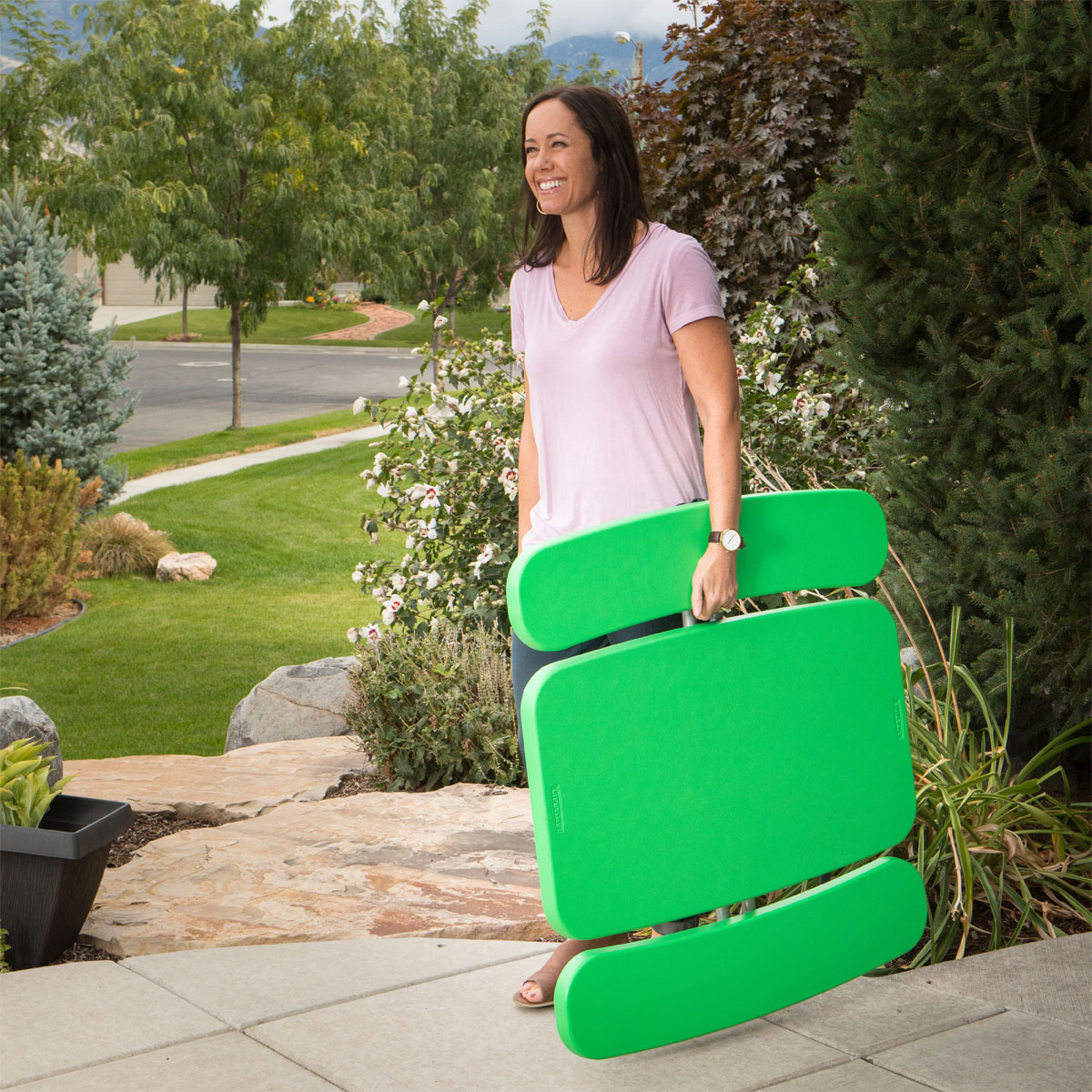 Lifetime Tisch für Kinder mit Klappfunktion 90x82,5x53,5cm Grün Bild 4